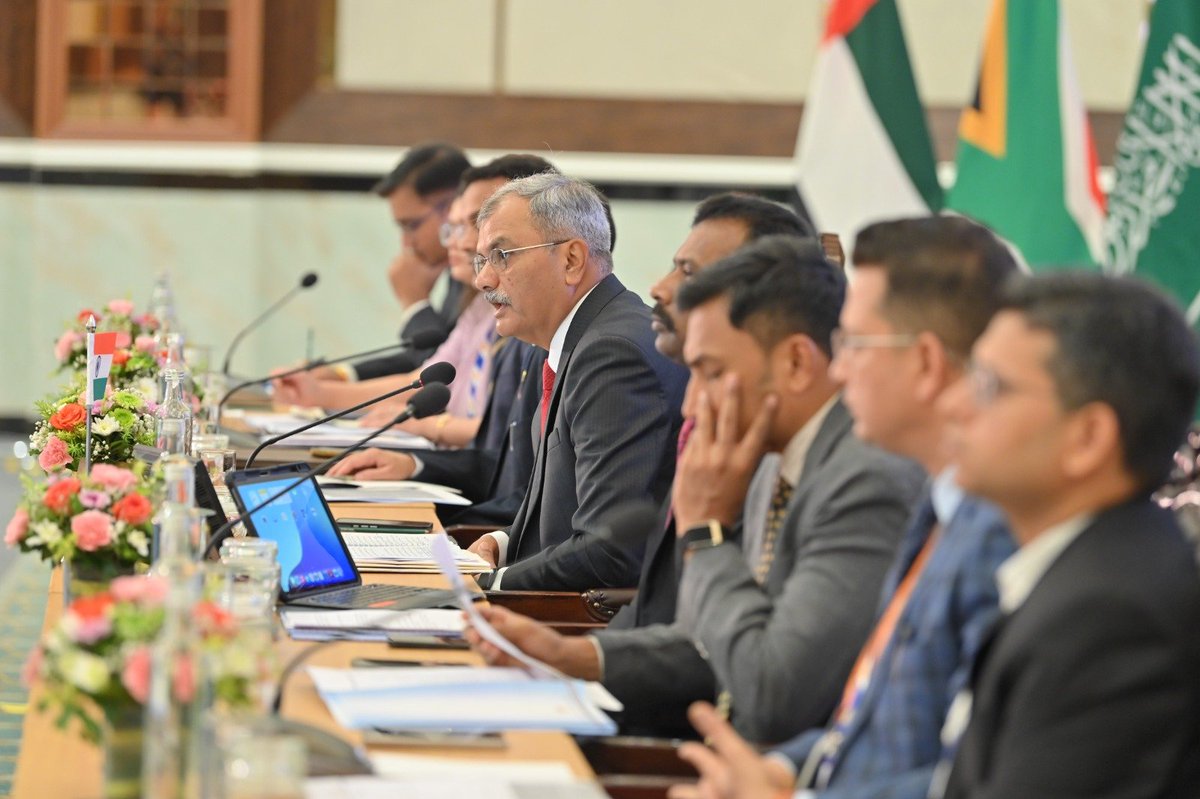 DDNewslive's tweet photo. The BRICS nations have adopted the Guwahati Declaration, reaffirming their commitment to strengthen cooperation to prevent and combat illicit drug trafficking and related transnational organized crime. 

Concluding the two-day BRICS Heads of Anti-Drug Agencies Meeting in Guwahati, Assam today, the grouping nations adopted the Joint Declaration, underscoring the need to enhance the timely exchange of information, intelligence and best practices, consistent with national laws and international obligations. 

The Declaration also emphasized the promotion of innovative technologies, digital tools and data-driven approaches to strengthen law enforcement and regulatory efforts against illicit drug trafficking.

@MEAIndia