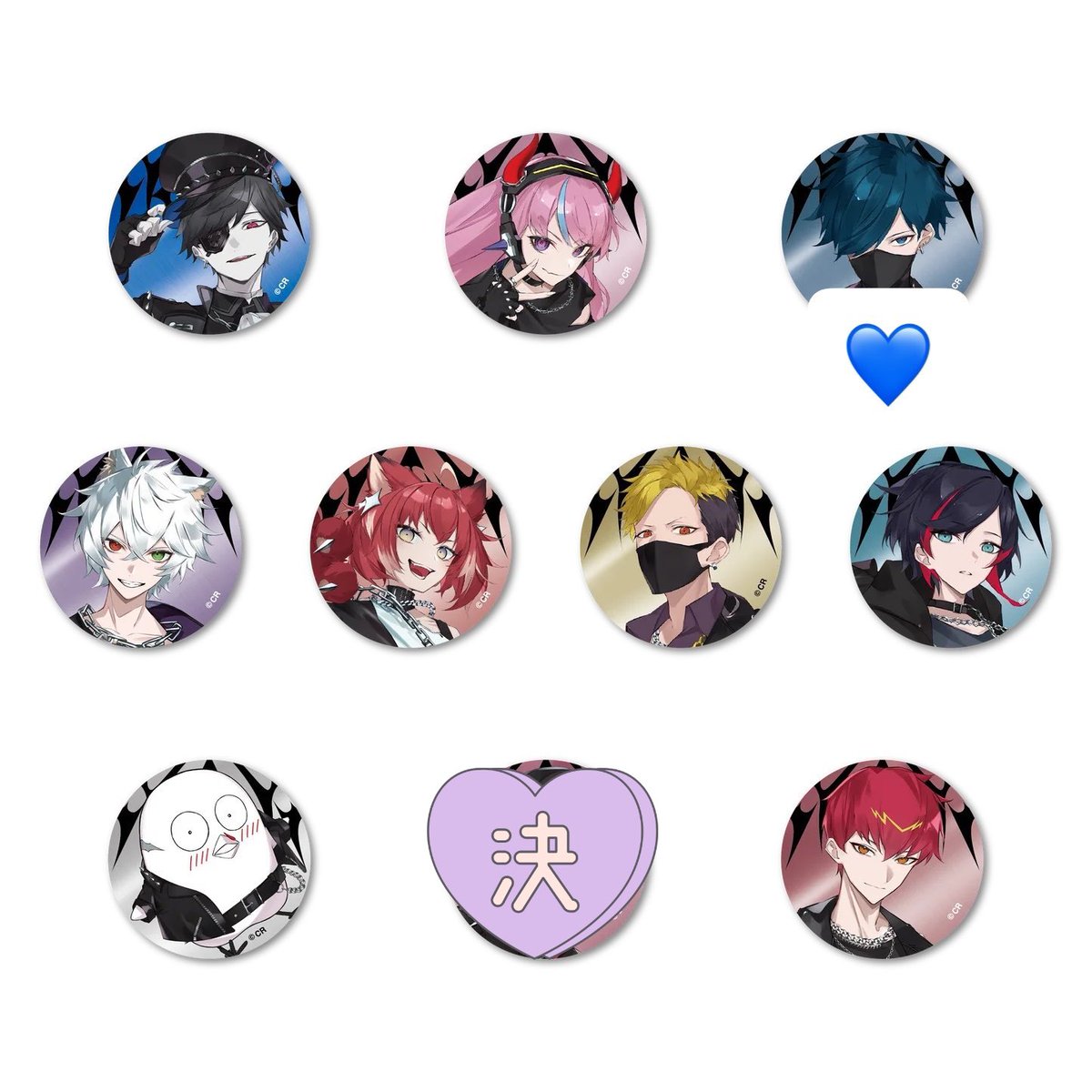 sin_0v0's tweet photo. 【交換　仮約束】CR　REVIVE　ランダムカードA 　缶バッジ　仮約束

【譲】画像のもの
【求】💙

郵送でのお取引となります。
通販で40購入済
出た場合の仮約束となりますが、枠交換いただける方がいらっしゃいましたらよろしくお願い致します。 https://t.co/2aIBfDbj0S
