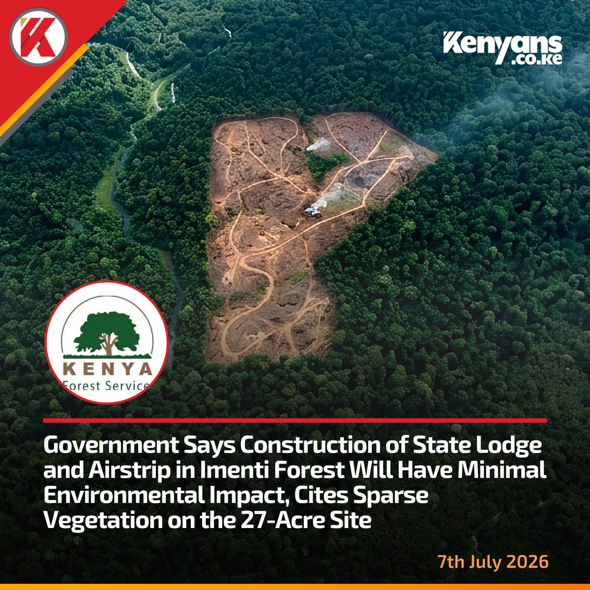 Kenyans's tweet photo. Government says construction of State Lodge and airstrip in Imenti Forest will have minimal environmental impact https://t.co/dN8958FLHZ