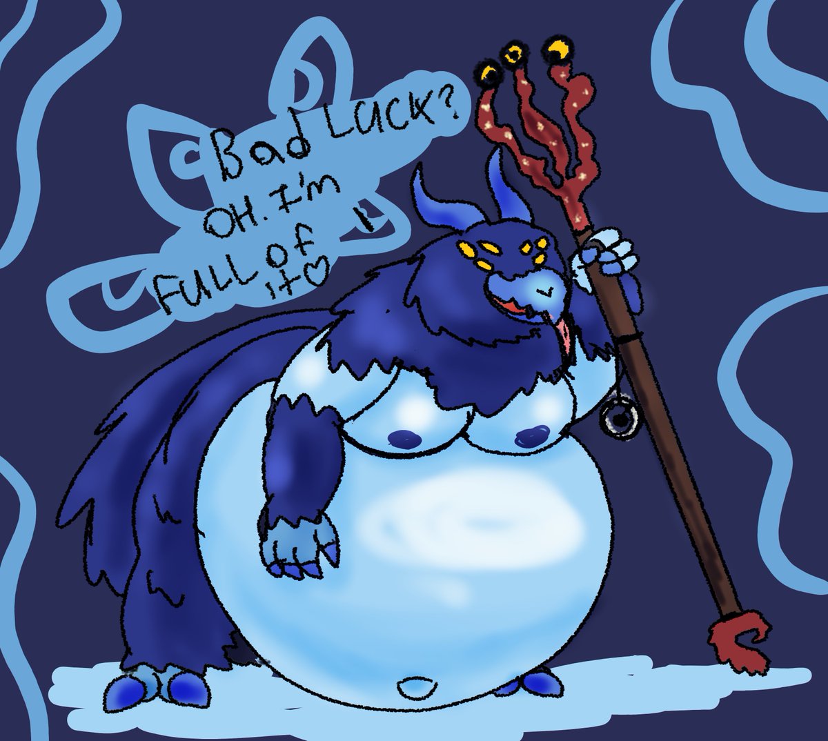 DomRexDrake's tweet photo. T'zagna!! THE BAD LUCK EATER...FULL OF BAD LUCK! https://t.co/3fxqIgBs3Q