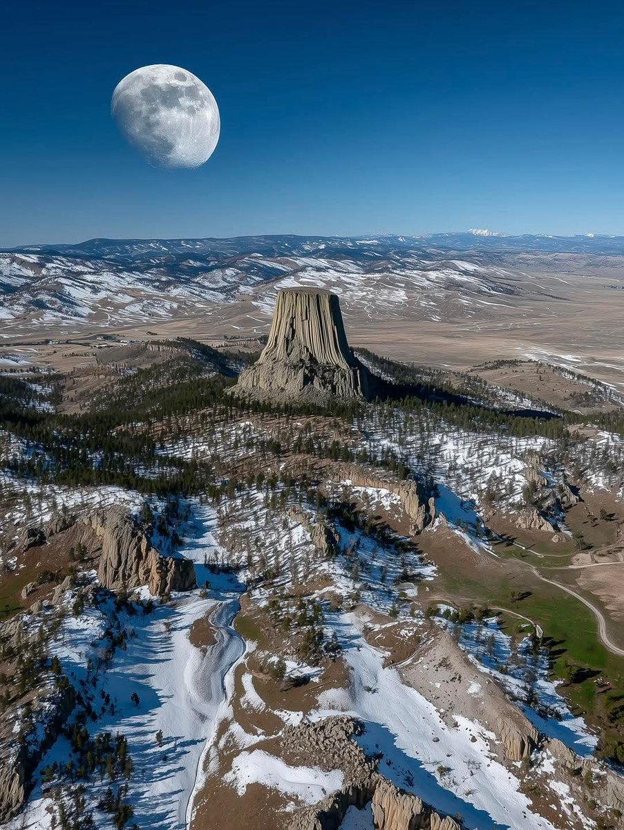 nature_c2ngn's tweet photo. Devils Tower National Monument in Wyoming 😍 https://t.co/yrcO51TDjg