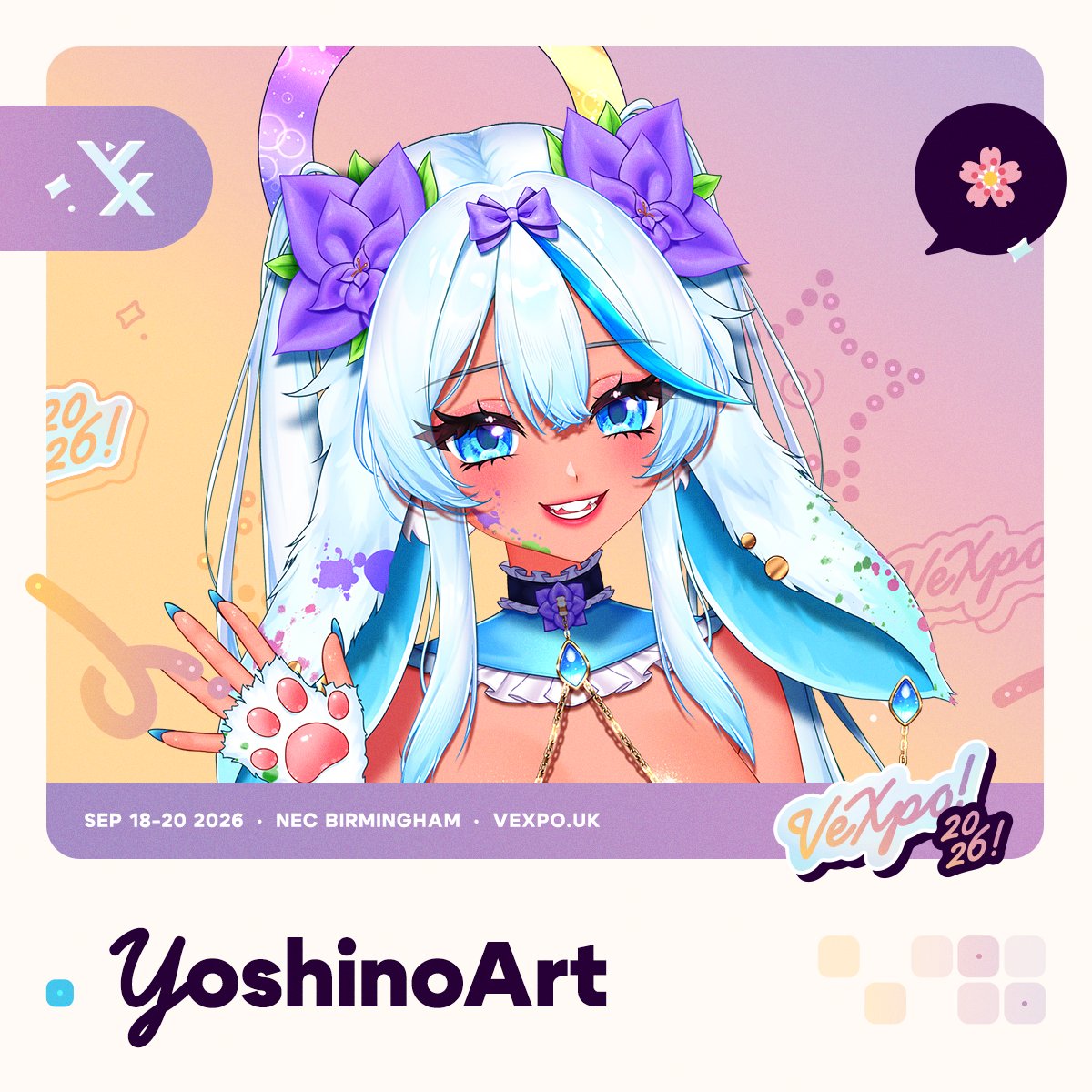 Vtuber_Expo's tweet photo. [Talent Announcement]

Ciao a tutti!! 👋 

The Vtuber Mama of our own Collie, the undisputed Pasta Masta of the Snekies, and the queen of comfy vibes herself YoshinoArt (@YoshinoArt) is officially heading to VeXpo this September at the NEC!

She’s taking her jaw-dropping creative flair out of the virtual world and into the real one, so keep your eyes drawn to VeXpo socials for further information! 🎨 

#VeXpo2026