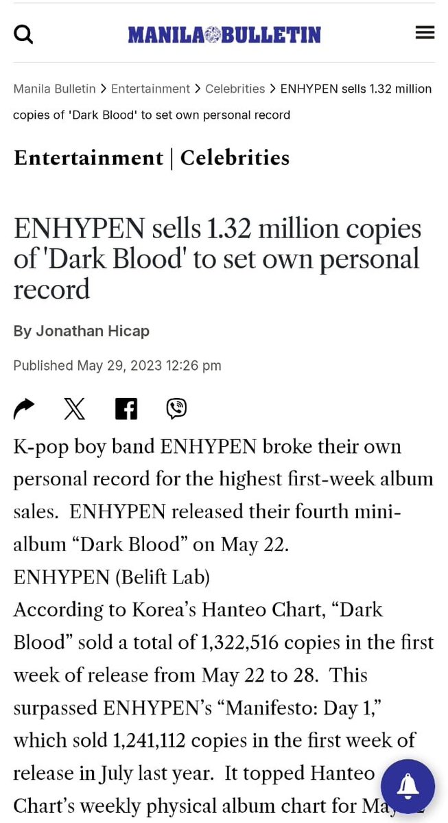 ENHYPEN7_BASE's tweet photo. The Blood Series Dominance

​An era of breaking boundaries. 'DARK BLOOD' past 1M sales on day 1, hitting 1.32M in a week. 'ORANGE BLOOD' shattered records with 1.38M copies in just 24 hours, achieving double-million status. Unstoppable growth as 7. https://t.co/1R9RMxwvxB