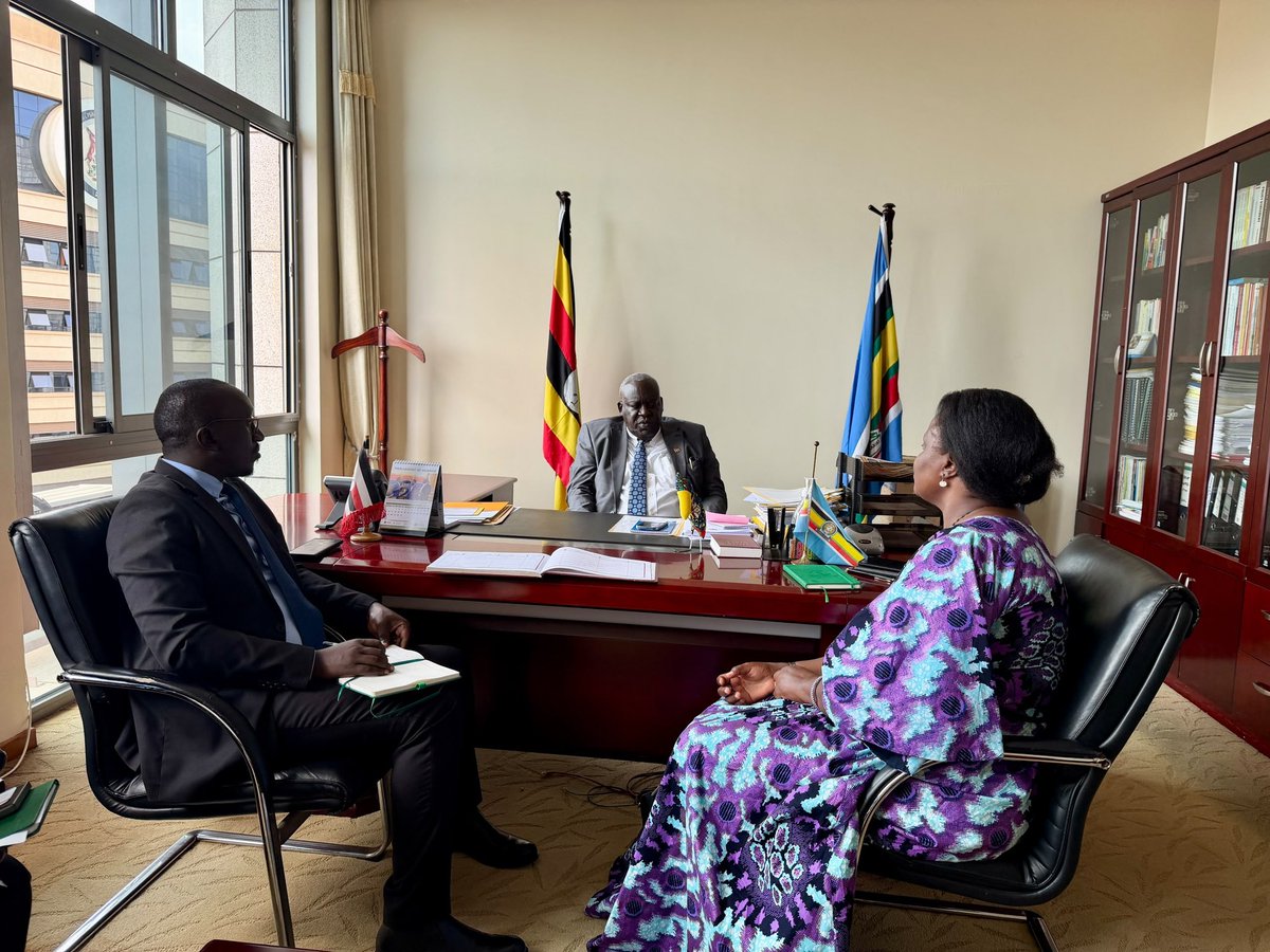BigirwaJoselyn's tweet photo. Representing @DrWorkneh, I paid a courtesy visit to Hon. Min. Sam Engola, Minister for Relief, Disaster Preparedness &amp;Refugees @OPMUganda to brief him on IGAD's mandate and ongoing initiatives supporting refugee protection, disaster preparedness, resilience&amp; regional cooperation. https://t.co/U8s4jKAKFK