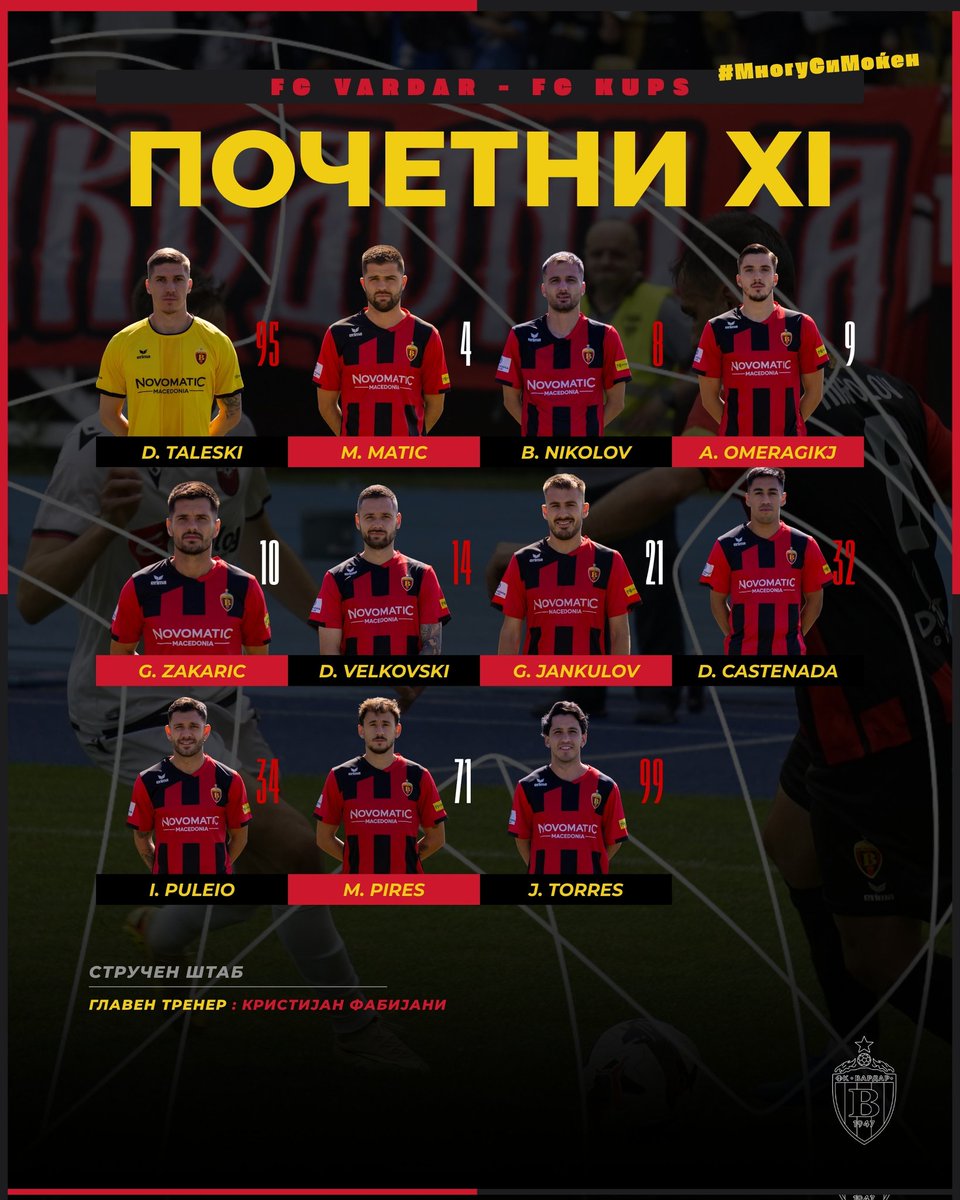fkvardarad's tweet photo. ПОЧЕТНИ XI | ♥️🖤

| 🏟 Национална арена „Тодор Проески"
| ВАРДАР ИГРА, СИТЕ НА ГРАДСКИ!♥️🖤 https://t.co/bqenXPPbXR