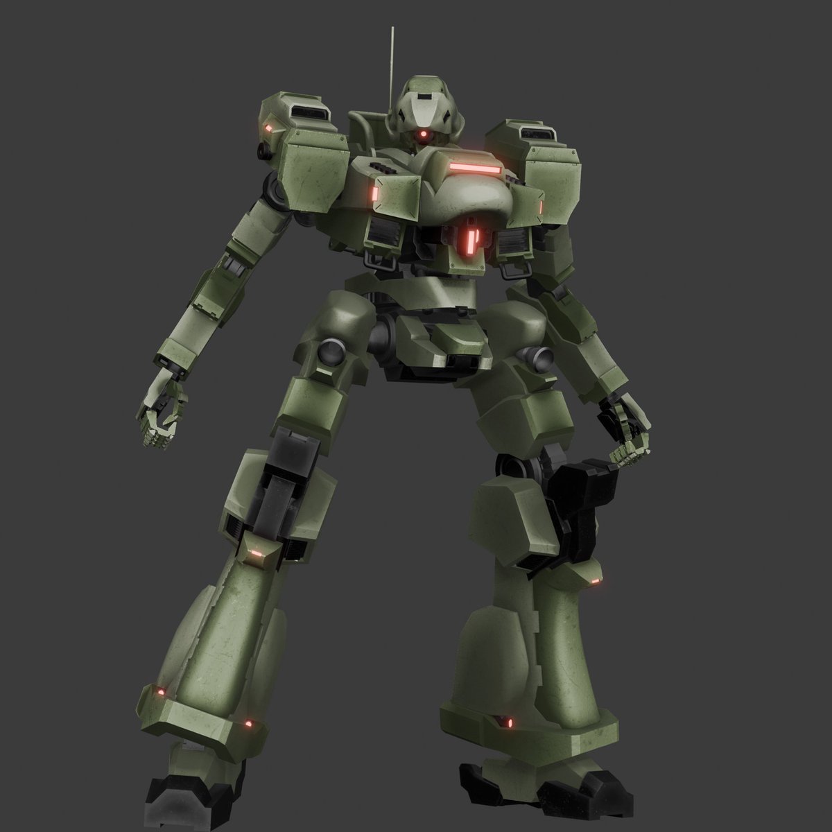 satura_0223's tweet photo. テクスチャ貼った。装甲はもっとのっぺりした質感でもいい気はする https://t.co/8shKQxWE7m
