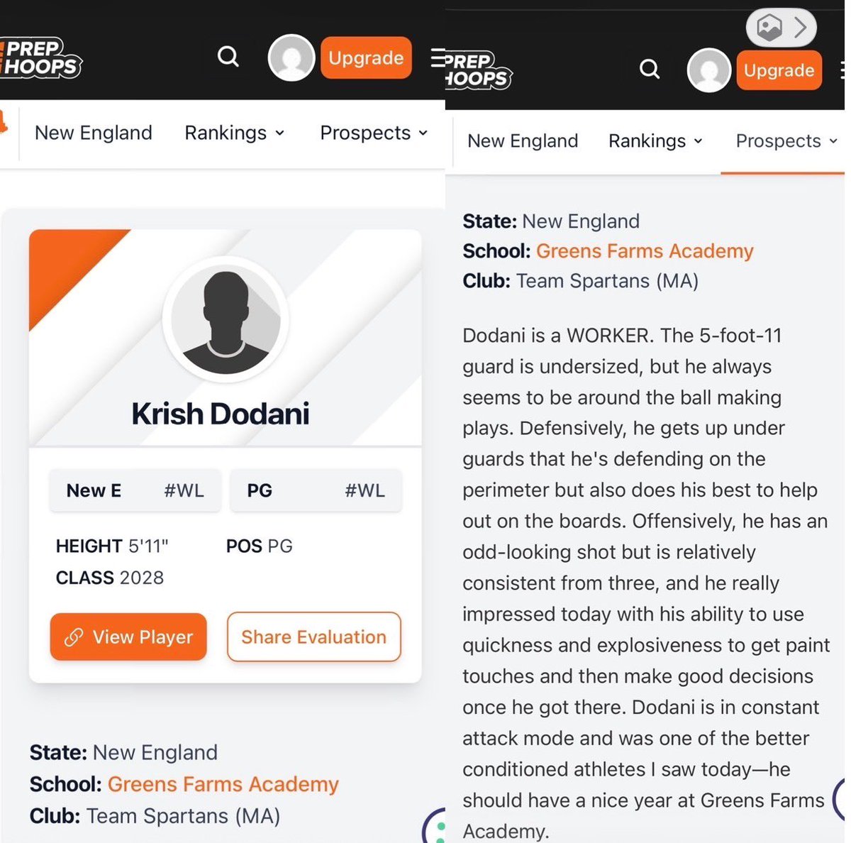 krishdodani's tweet photo. Thank you for the write up! @PHNewEngland @robbie_hodin @CoachRLE @AP0617 @GFAbasketball https://t.co/eIUXDDSmVm