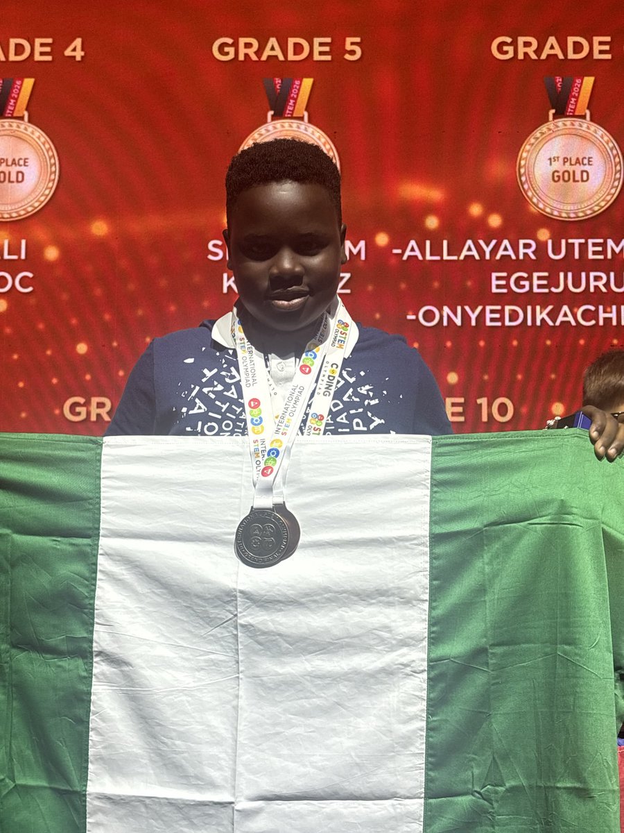 Benking443's tweet photo. This boy has won the Gold medal for Primary Category again in Rome.

Onyedikachi Egejurum got a Gold.

He is the best in Mathematics in the world Primary Category.

We're witnessing greatness! https://t.co/Pr3L1sbhx7