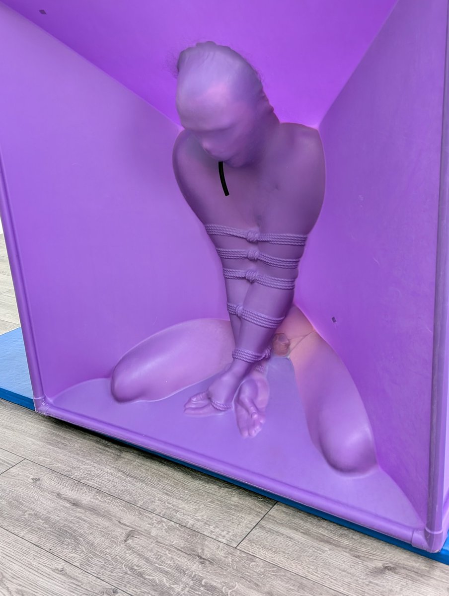Purplejonesy's tweet photo. A lovely arms front strappado tie in the cube.

#rope #shibari #latex #vacbed #vaccube https://t.co/cIVA9S3Q5q