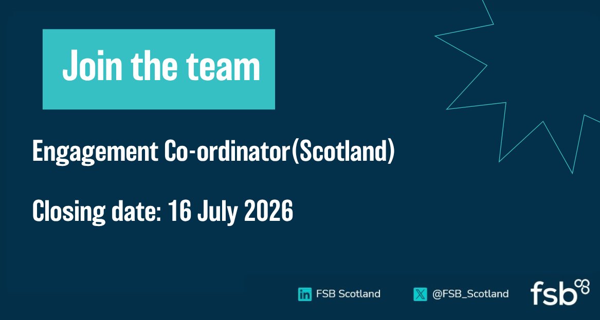 FSB_Scotland's tweet photo. Interested ❓
💼 Engagement Co-ordinator
📍  Glasgow
Full details 👇 👇 
🔗 https://t.co/h3tIJrm6st https://t.co/nGLUIyv4oB