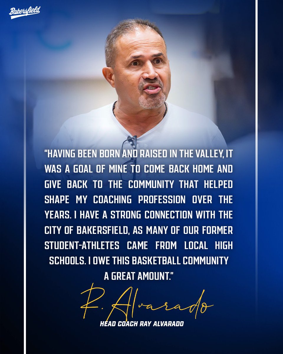 csub_wbb's tweet photo. A new chapter begins 👌

Please join us in welcoming Ray Alvarado as the new Head Coach of the Women’s Basketball program!

#RunnersOnTheRise 

Read More:⤵️
https://t.co/ilQU4BDIAU https://t.co/zHSw0tRAau