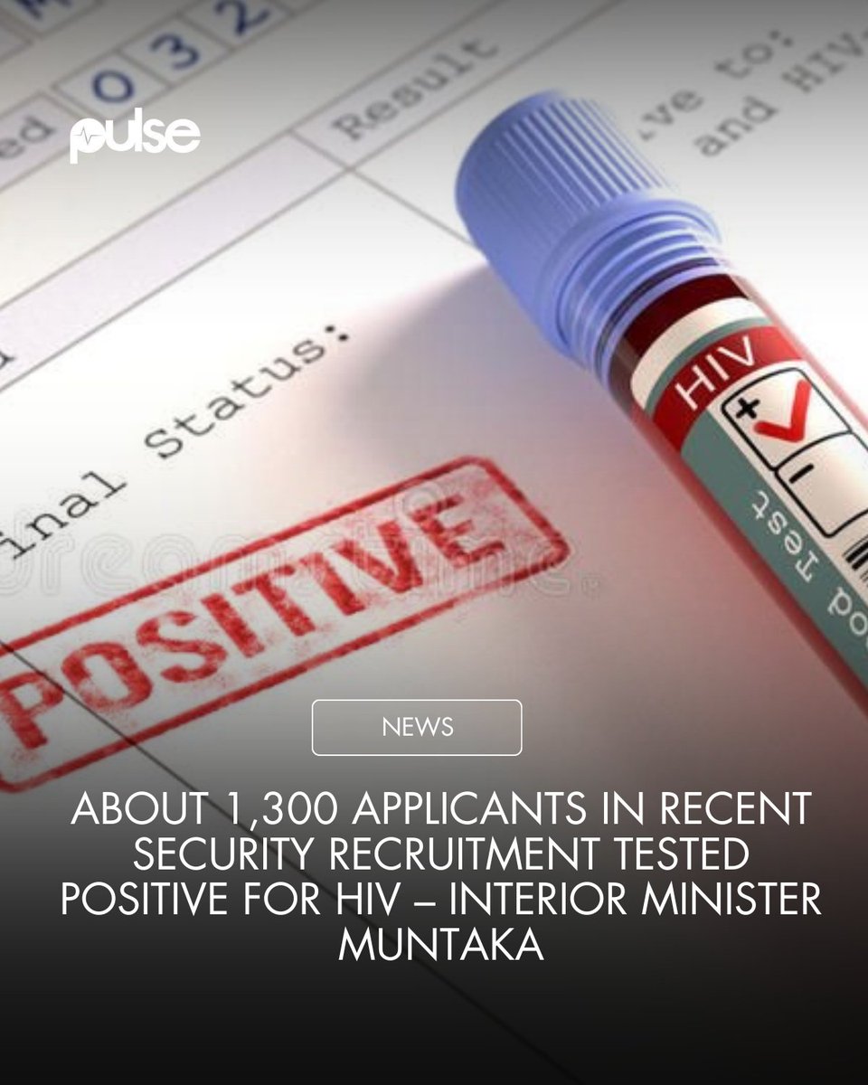 PulseGhana's tweet photo. Interior Minister Muntaka Mubarak says about 1,300 applicants in a recent security services recruitment exercise tested positive for HIV, explaining why medical screening results are not sent directly to candidates

Read more in our bio https://t.co/ciVY1aAWhL