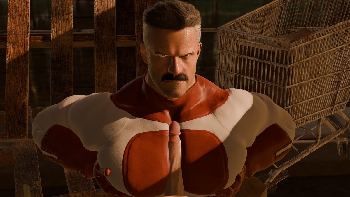 MilkMyMutt's tweet photo. No better way to start learning Blender than with an Omni-Man paizuri! (+ shirtless alt) https://t.co/XxzjObLNUd