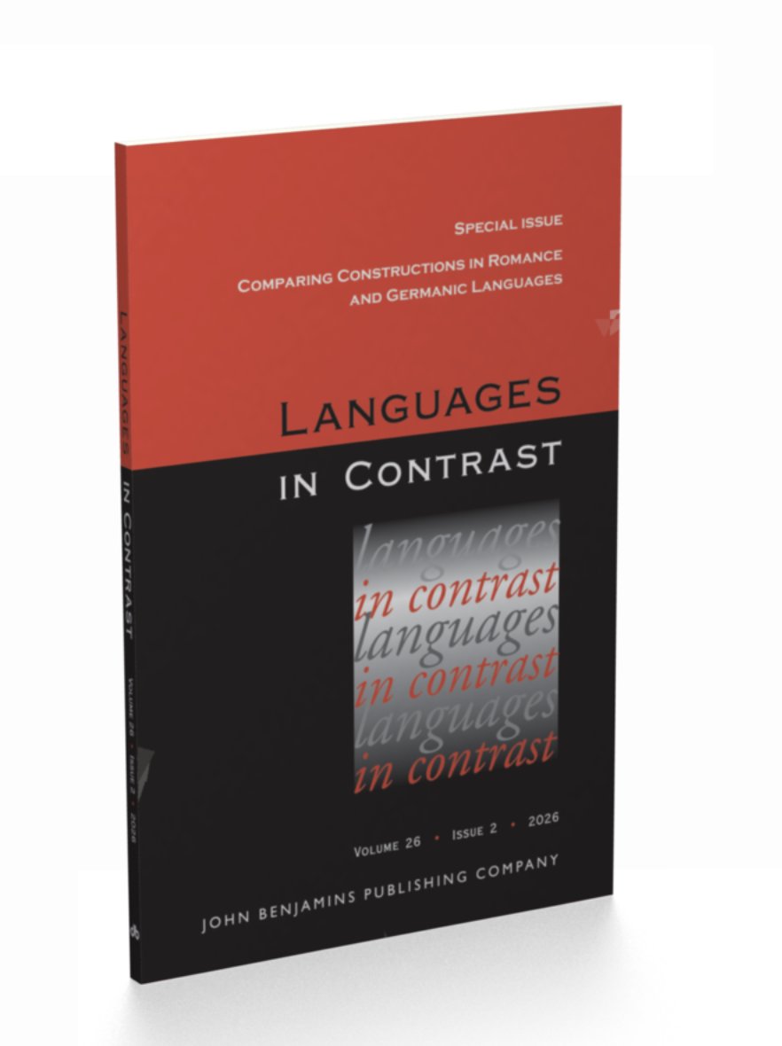 creaconstridiom's tweet photo. 📢 New publication forthcoming!

📄 Title: Comparing Constructions in Romance and Germanic Languages
✍️ Editors: Carmen Mellado Blanco &amp; Pedro Ivorra Ordines
📚 Publication: Special Issue in "Languages in Contrast" by John Benjamins Publishing Company
🔗 https://t.co/xWgn9Fabvl https://t.co/Pov0DRa789