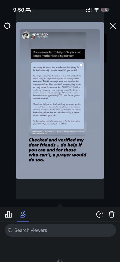 ageorgeverghese's tweet photo. Aparna Gopinathan on instagram has also verified the fundraiser. Please donate. 🙏🙏🙏 https://t.co/EiHzuw6FPU