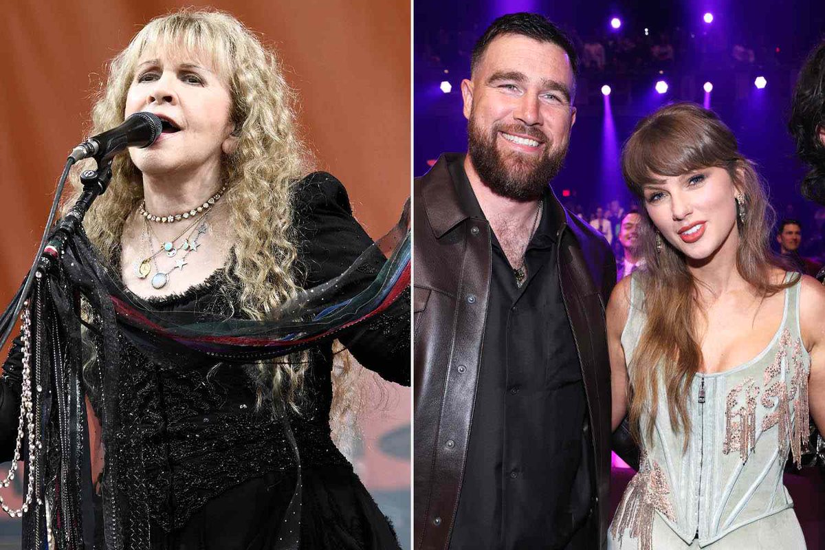 PopBopHQ's tweet photo. Stevie Nicks reportedly burst into tears of joy at Taylor Swift and Travis Kelce's wedding.

“Taylor is my daughter. Keep her happy and protect her with all your life” she said to Travis after delivering a charming performance https://t.co/scD7Mo7237