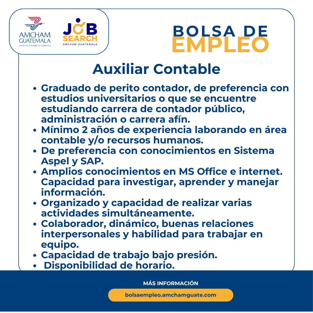 AmChamGT's tweet photo. ¿Busca nuevas oportunidades laborales? El siguiente paso en su carrera puede estar aquí.

Postule a las vacantes disponibles en la Bolsa de Empleo de AmCham Guatemala y conecte con empresas líderes que buscan talento como el suyo. Registre su perfil, explore las oportunidades disponibles y aplique de forma rápida y sencilla.

📌 Aplique aquí: https://t.co/8PFYvooG5O

#BolsaDeEmpleo #AmChamGuatemala #Empleo #OportunidadesLaborales #Talento #DesarrolloProfesional