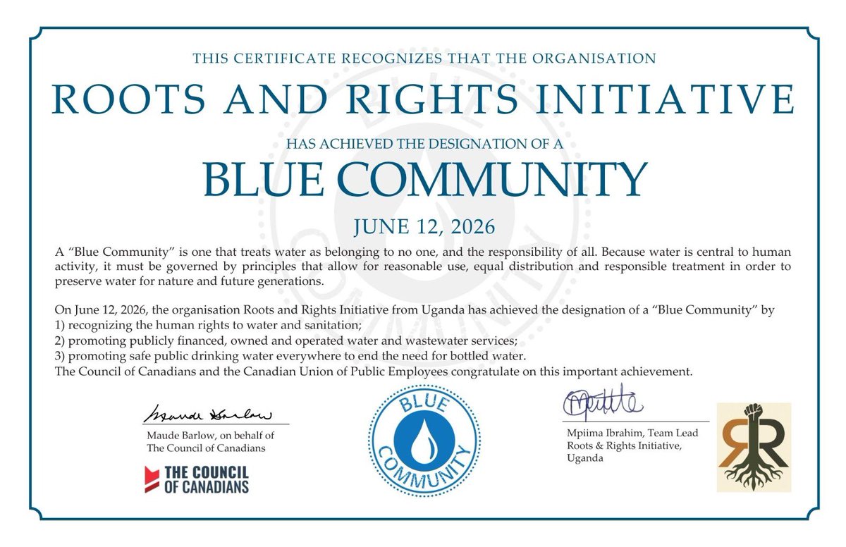 RootsnRights's tweet photo. We are  proud to be part of the Blue Community.

Water is a human right. It sustains people, ecosystems, livelihoods, and cultures. Protecting it means standing with communities facing pollution, land grabbing, and destructive extractive projects.

#WaterJustice https://t.co/yrArdPDEvr