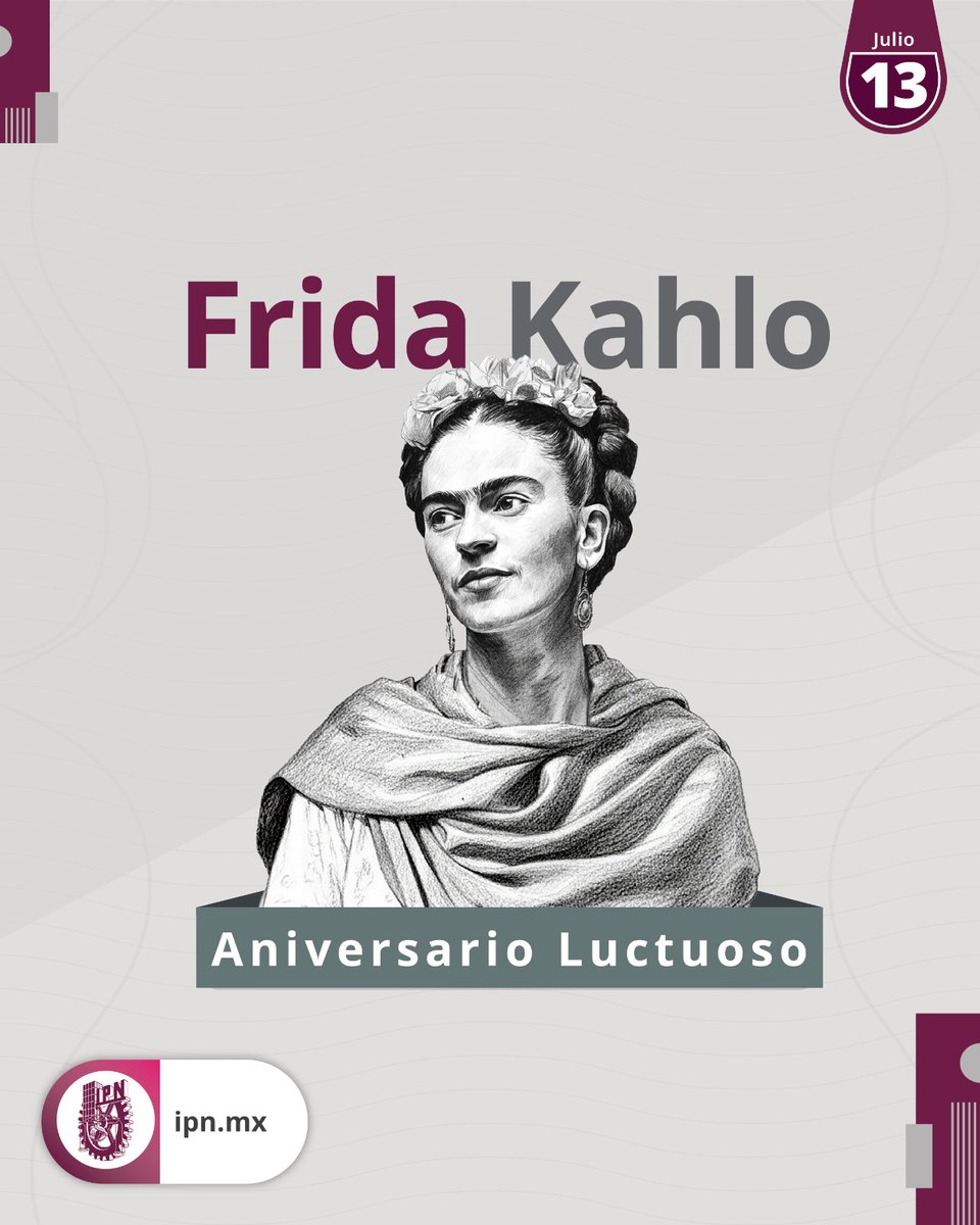 IPN_MX's tweet photo. 🕊️ En el aniversario luctuoso de Frida Kahlo, recordamos a una mujer que transformó el dolor, la identidad y la vida misma en arte universal. Su obra sigue inspirando a generaciones a mirar nuestras raíces con orgullo, sensibilidad y libertad creativa. 🎨✨ https://t.co/ofX9pAQV4T
