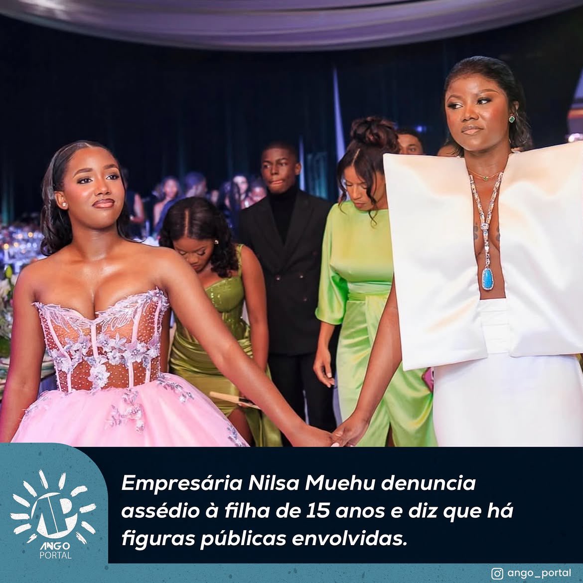 ango_portal's tweet photo. A empresária angolana Nilsa Muehu denunciou alegadas tentativas de aliciamento e assédio sexual contra a sua filha de 15 anos. Segundo afirmou, sete homens terão contactado a adolescente. Nilsa garante que recorrerá à Justiça e pede rigor na proteção de menores.👨🏿‍💻‼️ https://t.co/ySMjrzQ1jQ