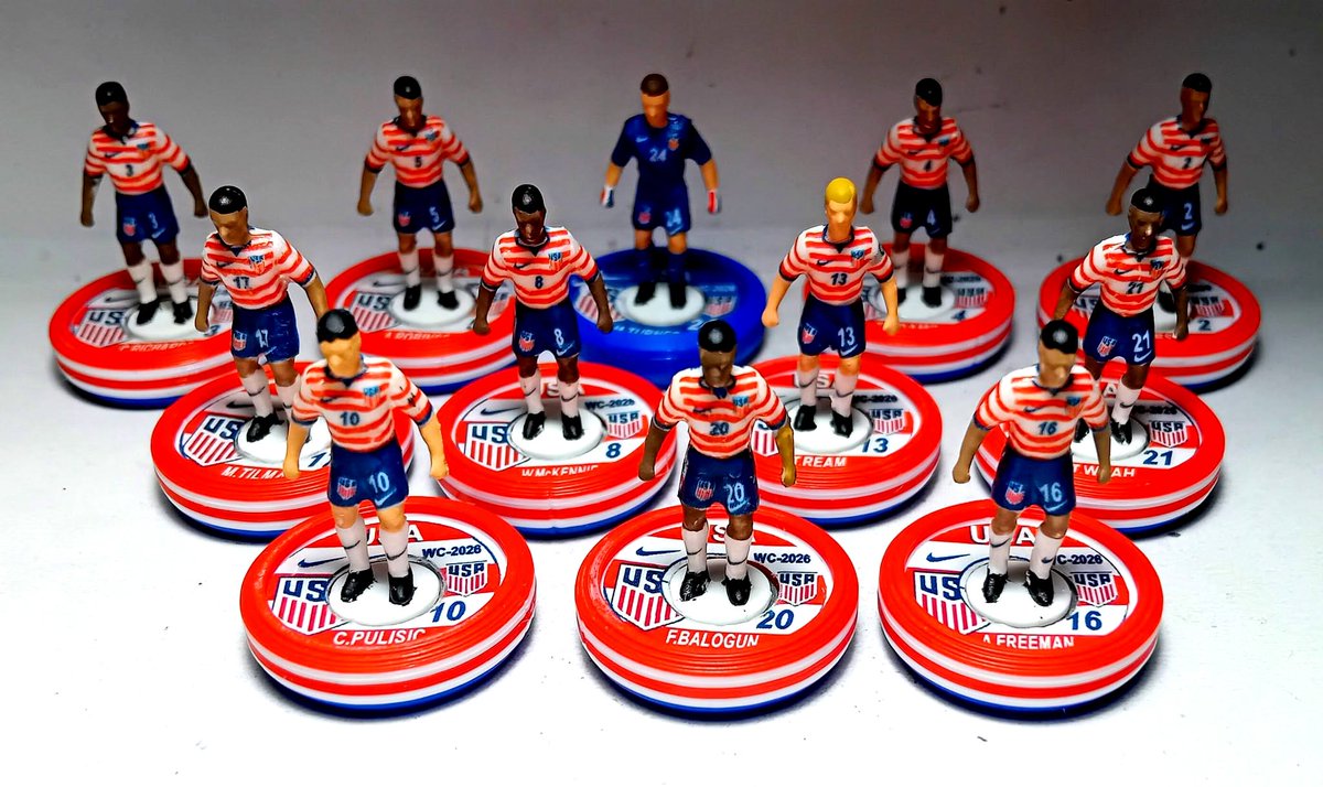 kitsmodelscom's tweet photo. Subbuteo Andrew Table Soccer USA 📷 World Cup 2026 Team on WSB Professional bases https://t.co/Yj9GnealBH https://t.co/E5b0uQm6SK