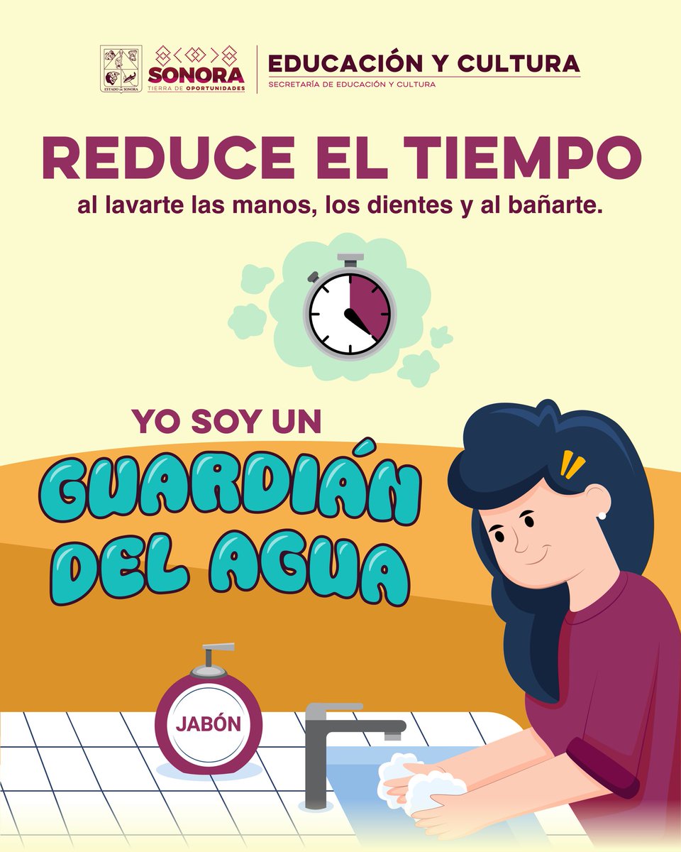 SECSonora's tweet photo. ¡Menos tiempo en la ducha, más agua para todas y todos! 🚿💧 

Reducir unos minutos al bañarte, lavarte las manos o los dientes hace una gran diferencia. 

#GuardianesDelAgua https://t.co/2vhiy8w2bA