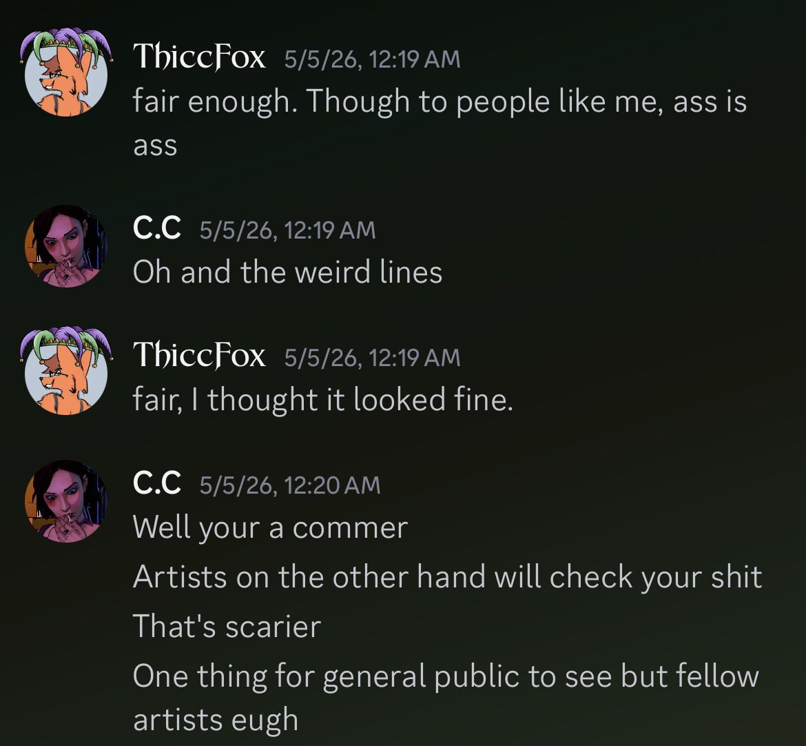 BirdmanPsycho's tweet photo. “Yeah I don’t work on your art as much as I do for artists who buy comms from me.”

Fuck you. https://t.co/kz0rYey2hN