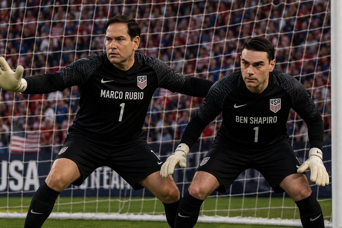 Concerned_101's tweet photo. Trump acaba de hablar con la FIFA y se ha acordado una nueva regla que le permitirá al país host (USA) un repechaje contra el finalista para clamar la copa, y además se le han autorizado el uso de 2 porteros, los cuales ya están listos. Un gran paso para el deporte y el furrrbo⚽️ https://t.co/AivWT0Z06l