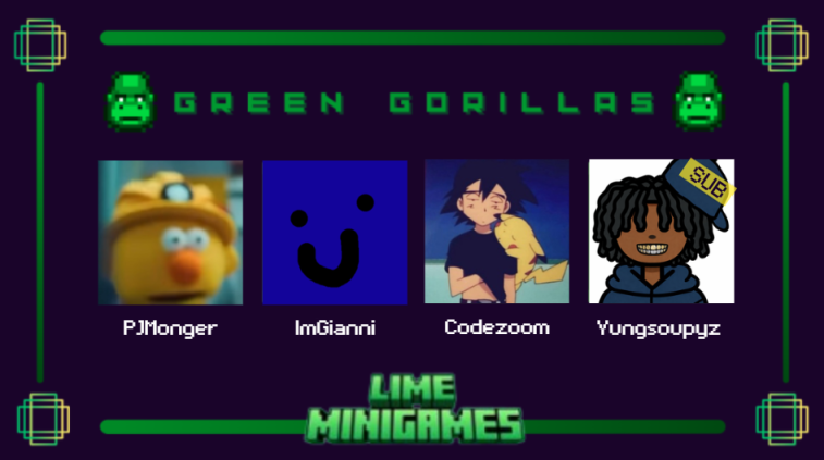 limeminigames's tweet photo. SUB ANNOUNCEMENT!

Yungsoupyz will be replacing StonePhantom20 on Green Gorillas! https://t.co/qaEEaMPP9D