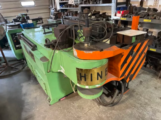 benderparts's tweet photo. Newly Listed: Hines 300 NC Hydraulic Tube Bender! 

RH (clockwise) rotation, in-line pressure die assist, drop-away clamp die holder, equipped with a hydraulic mandrel extractor and mandrel rods.

Learn more at: https://t.co/hkZK67wfgY https://t.co/M2sfYaZplq