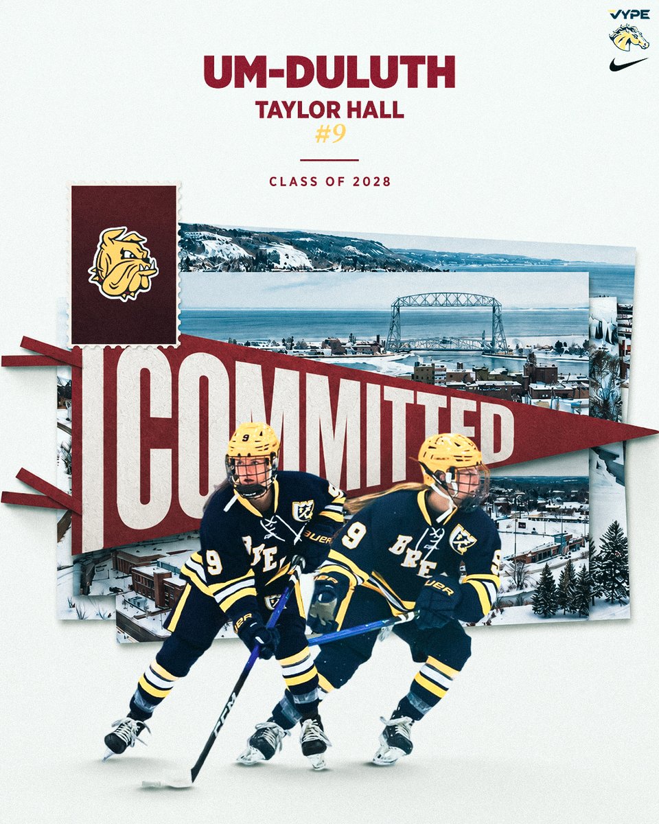 BreckAthletics's tweet photo. Congratulations to Taylor Hall'28 on committing to play Division I Hockey at University of Minnesota Duluth! #BreckGHOC https://t.co/AUL5S2xsUG