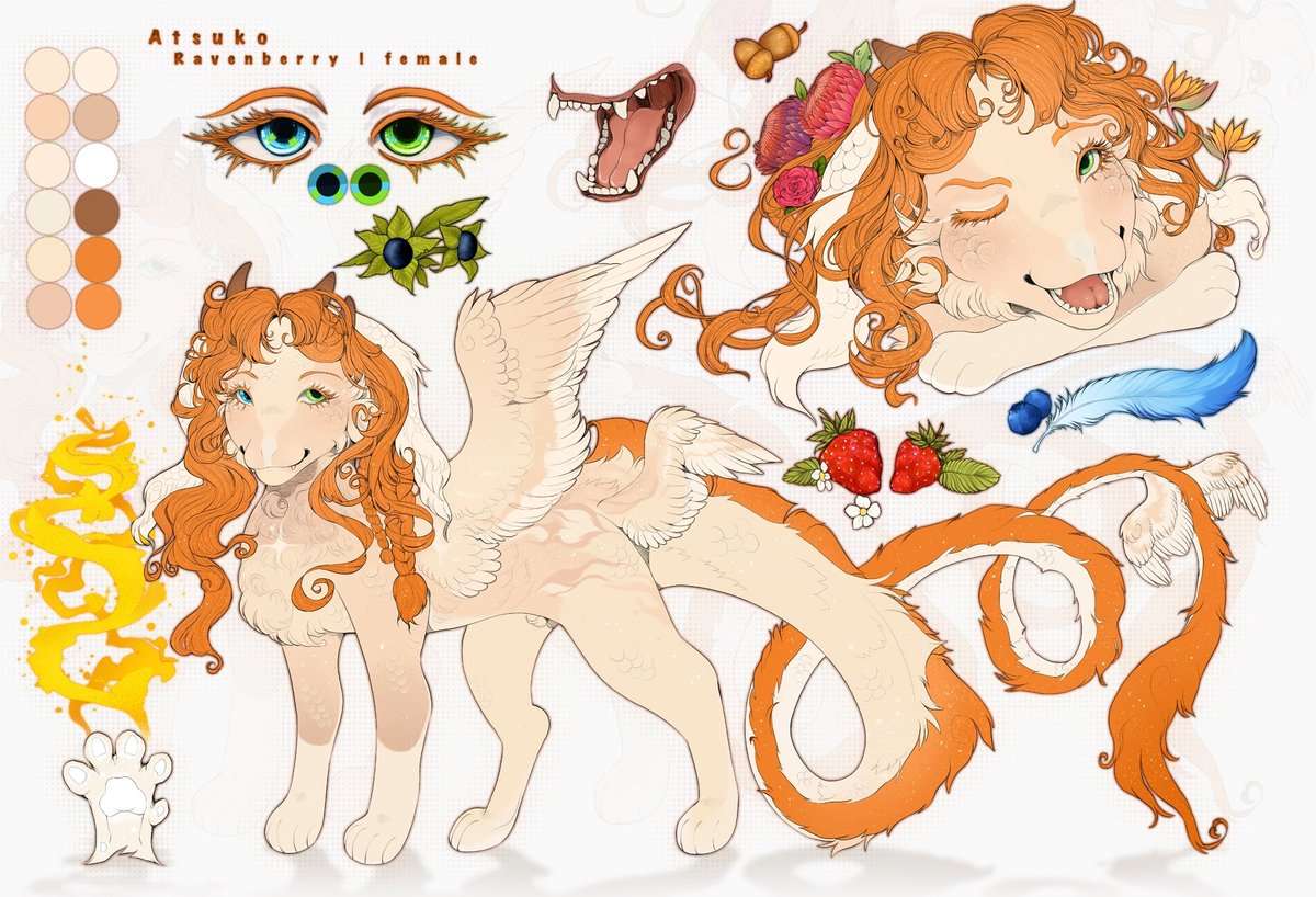 Aatsukoart's tweet photo. New reference sheet for my OC and #artfight2026ㅤ teeam card! https://t.co/xzXv0JvYWH