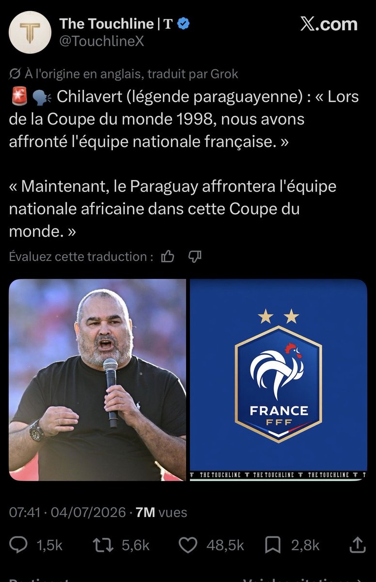 sahchibane's tweet photo. @Dln6060 @RMCsport Oéoé faut surtout que la France participe à la CAN la prochaine fois 😂🤝 https://t.co/7aqucfkVUj