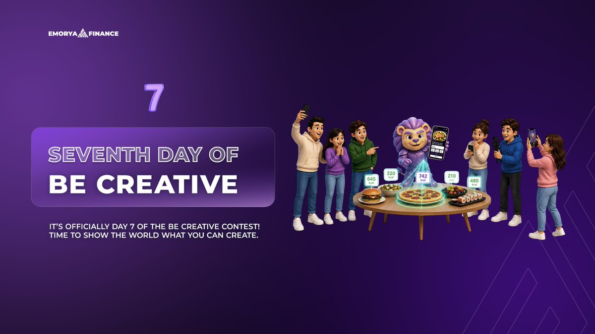 EmoryaApp's tweet photo. 🎥✨ DAY 7 – BE CREATIVE: Emorya SCANNING CONTEST 🍽️🤖

The creativity continues! 🚀
 We are now on Day 7 of the Emorya Be Creative Contest, celebrating the power of AI Food Scanning on Android and iOS.

Have you tried scanning your food with Emorya yet? 📱🍎
 Now is your chance to show your creativity, share your experience, and compete for a share of the $1,000 prize pool! 💰

🏆 5 Winners Will Receive:
 🎁 100 USDT 🔒 $100 worth of EMR in Locking 💎 Total reward per winner: $200

📲 How to participate:
 1️⃣ Download and open the Emorya app 2️⃣ Use the AI Food Scanning feature 3️⃣ Record your creative video showing your scan and results 4️⃣ Share it on TikTok, Instagram, YouTube Shorts, Facebook, X, or any social platform

📅 Contest Period: 1 July – 20 July

🔥 Be creative. Be original. Show the world how AI can transform the way we understand our food!

⚠️ Remember:
 ✅ Real views only ❌ No bots ❌ No fake engagement ❌ No artificial promotion

Use hashtags:
 #emorya #emoryaai #emoryascan #oliviujurjica #emoryafinance

🎯 Day 7 challenge: Create something unique and let your imagination lead the way!

Good luck everyone! 🍽️🤖