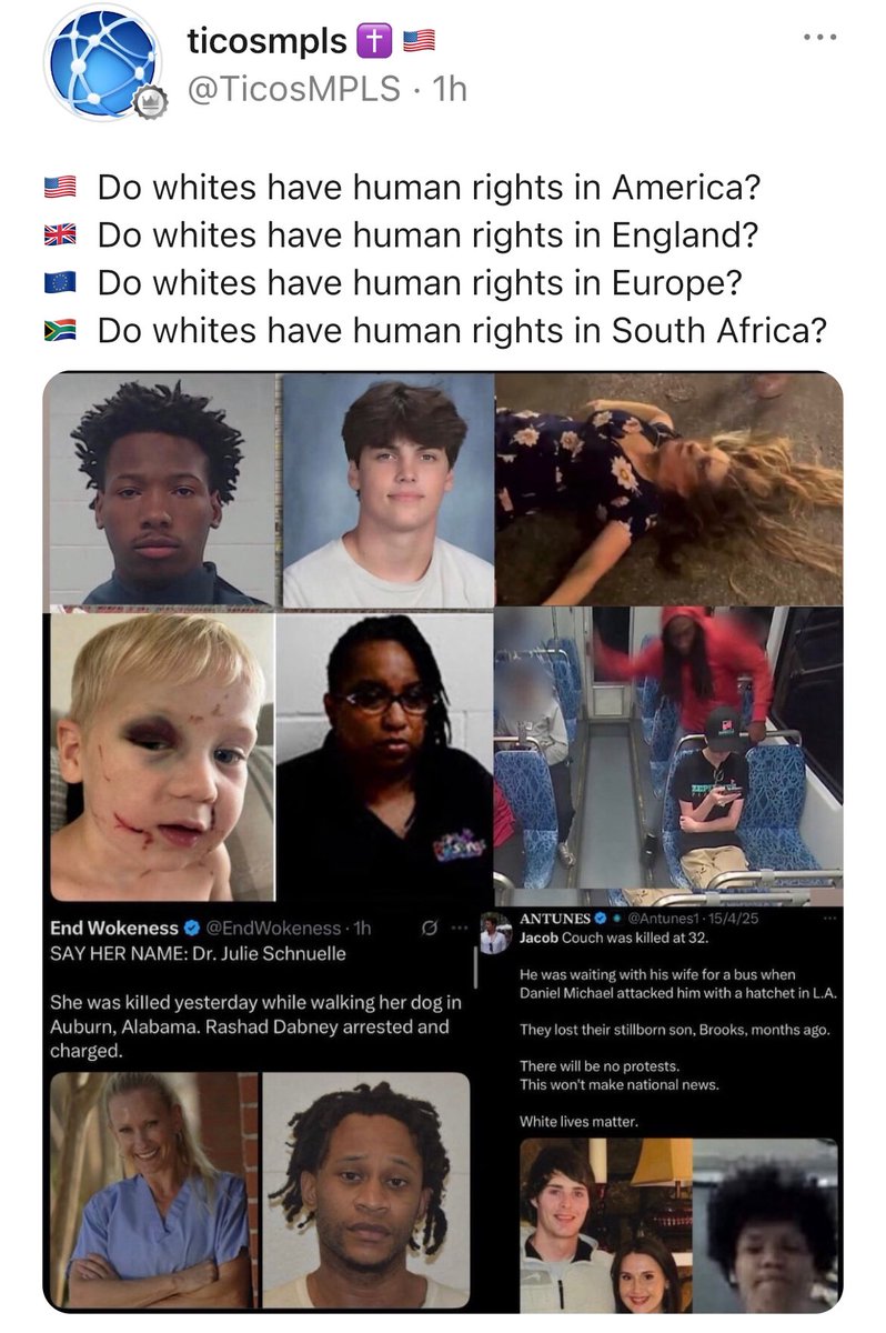 PatriotXV11's tweet photo. Because the MSM is owned by Soros globalist demons. It is not objective news - they are propaganda- and they do exactly what their masters tell them to do and one of those things is to vilify whites. There is a war on whites and it is intense. Just watch a few commercials and the only whites you will see are dumb white men married to smart black or brown women. White lives do not matter to them. We are vilified every step of the way even when they murder us. All of it is disgusting.