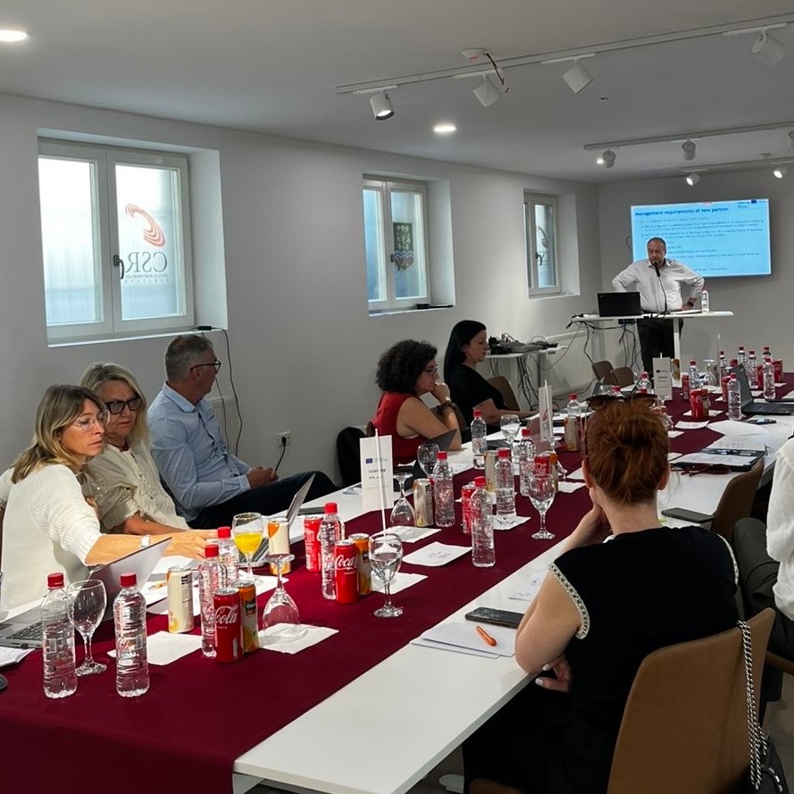 ADRIONOSPORTS's tweet photo. Day 1 of the 4th ADRIONOSPORTS Project Meeting has been successfully completed in Sarajevo! A productive first day of discussions, collaboration and planning towards greener and more sustainable sports in the ADRION area.
#ADRIONOSPORTS #CircularEconomy #GreenSports https://t.co/z2VhZZPATx