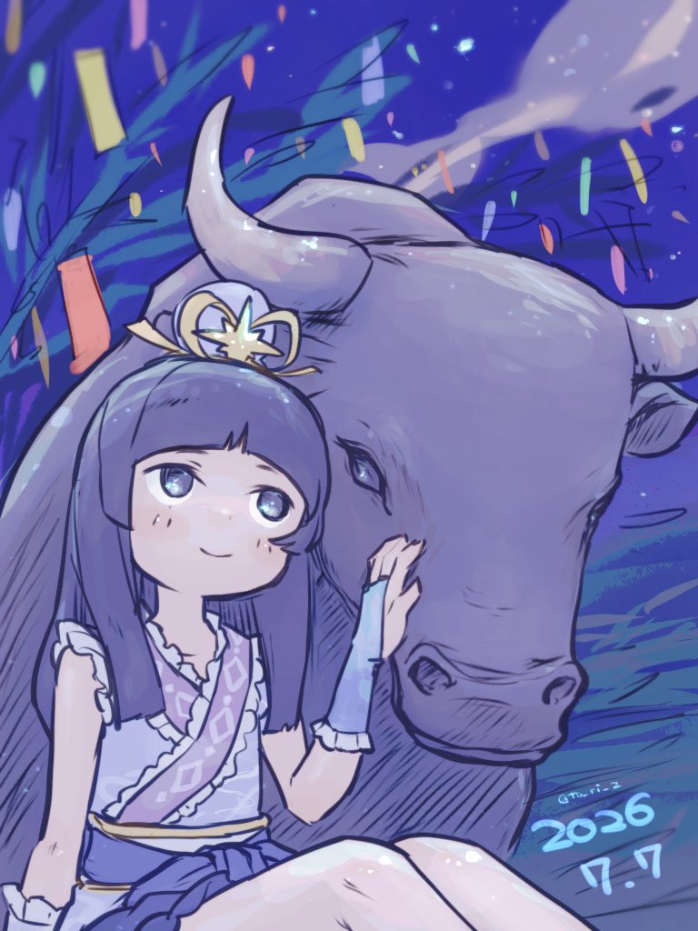 ta_ri_2's tweet photo. 🎋🐃 https://t.co/u7TFPzYzBV