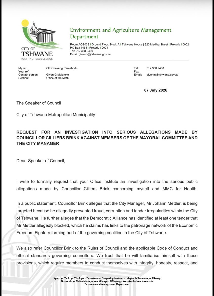 Obakeng COT MMC Environment Agriculture . tweet media