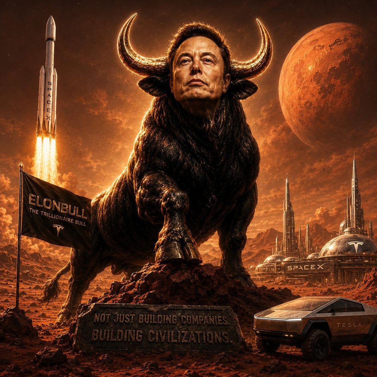 RealZsigi's tweet photo. MULTI MILLION DOLLAR RUNNER SITTING AT 70K MC

IF U MISSED $ANSEM THE BLACK BULL THEN DONT MISS $ELON THE TRILLIONAIRE BULL

THIS IS GOING HIGHER

⚡️100X BOOST INCOMING AT 100K

⚡️500KX BOOST INCOMING AT 150K

BrXJz1NyZbeCALn4aWS7ckZqMyQBwENDGVmaRt4ypump https://t.co/FeyK6dsTED