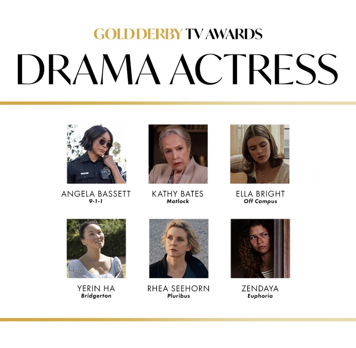 offcampusseries's tweet photo. Ella Bright has been nominated for ‘Drama Actress’ &amp; ‘Breakthrough Performer’ at the 2026 GoldDerby TV Awards! 🏆 https://t.co/iTJ1OgZMEW