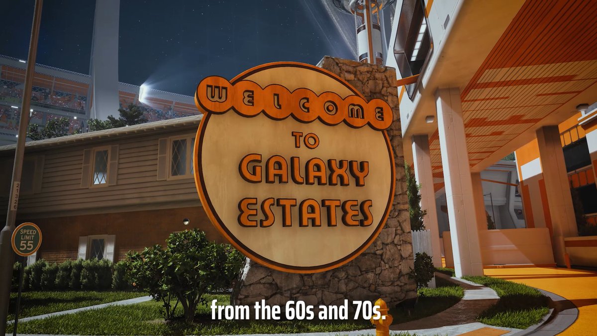 TheFinalsLatest's tweet photo. New look at THE FINALS Season 11 map: Galaxy Estates

"A vision of the future inspired by retro sci-fi aesthetics from the 60s and 70s" https://t.co/n9TDSVfzkL