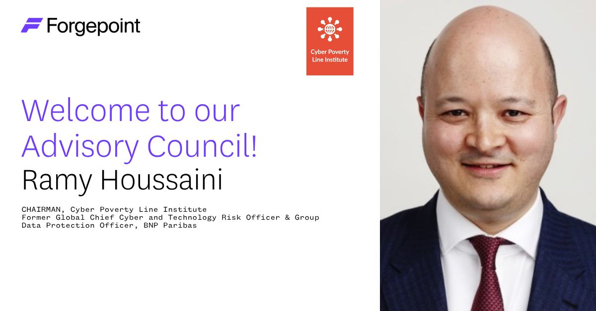forgepointcap's tweet photo. Join us in welcoming Ramy Houssaini to our Global Advisory Council! Ramy is a globally recognized cybersec leader with 25+ yrs across fin services, telecom, consumer goods &amp; healthcare. He currently serves as Chairman of Cyber Poverty Line Institute. https://t.co/Na6FG0TknQ https://t.co/p1B9LDegPQ