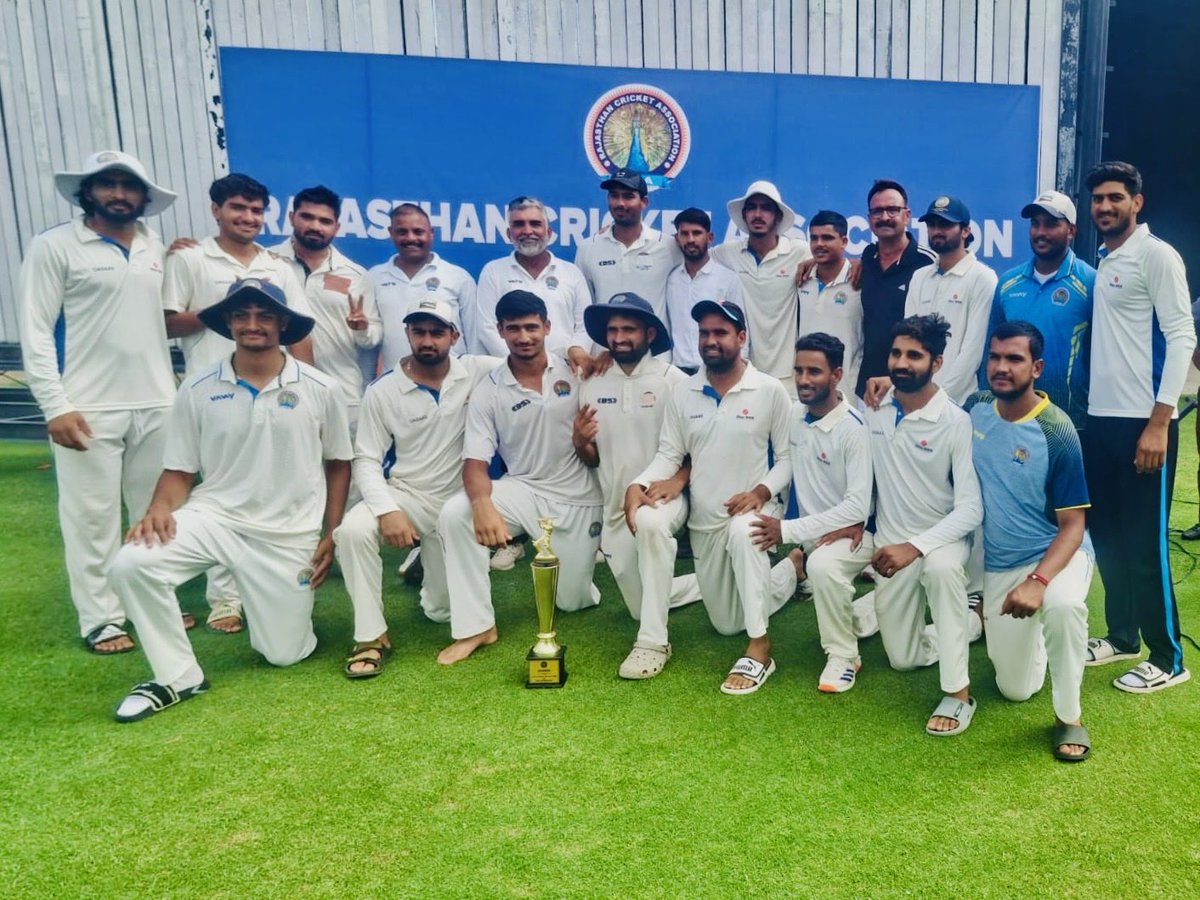 CricketRaj's tweet photo. CHAMPIONS! 🏆

Proud moment for Sikar Team as we emerge victorious in the ELITE TROPHY 2026–27! 🤩

A heartfelt congratulations to the entire team 💪🏏
Champions Today. Stronger Tomorrow. 🏆✨

#EliteTrophy #Champions #SikarTeam #RajasthanCricket #RCA https://t.co/AItjJ9ywNx