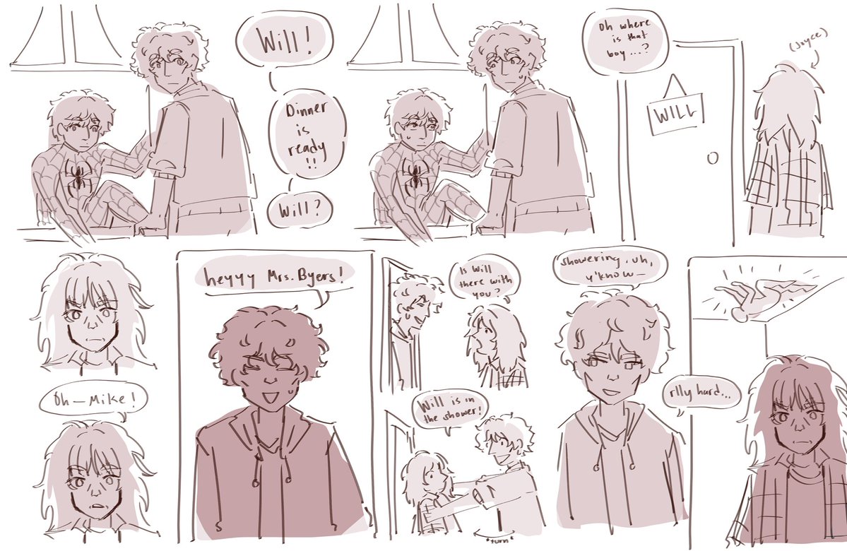 catrabyers's tweet photo. The responsibilities of the guy in the chair (spideywill au) #byler https://t.co/bpzTP5f6j4