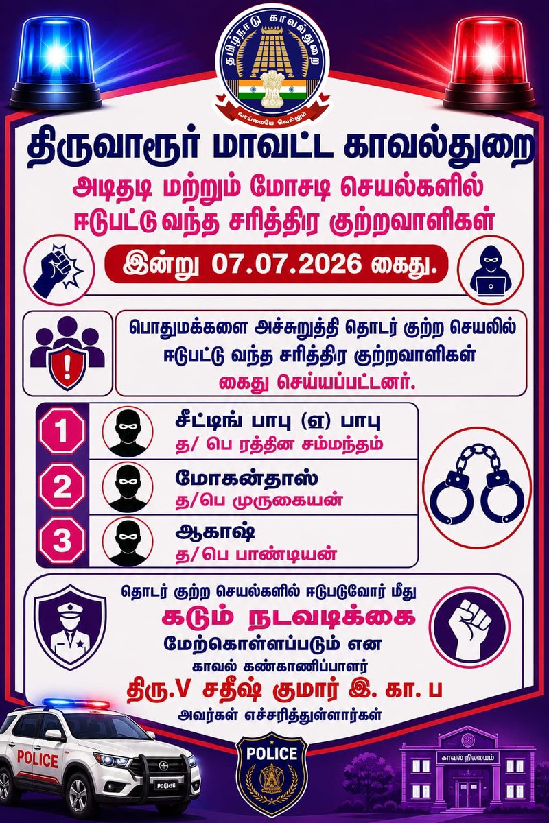Tvr_Police's tweet photo. #TNPoliceofficial #police #arrest #tvr #tn50 https://t.co/6K6Dm3SCED