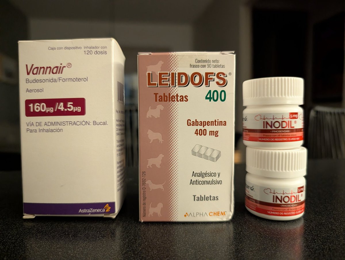 mamachau's tweet photo. Gente de tuirer, si saben de alguien que quiera estos medicamentos para perro por favor compártanlo.
Leidofs (gabapentina) 400mg 90 tabletas, casi nueva.
1 Inodil 5mg - 28 pastillas (completo)
1 Inodil 5mg - 14 pastillas
Vannair este es un aerosol bronco dilatador (nuevo) https://t.co/x5vjYK3XIa