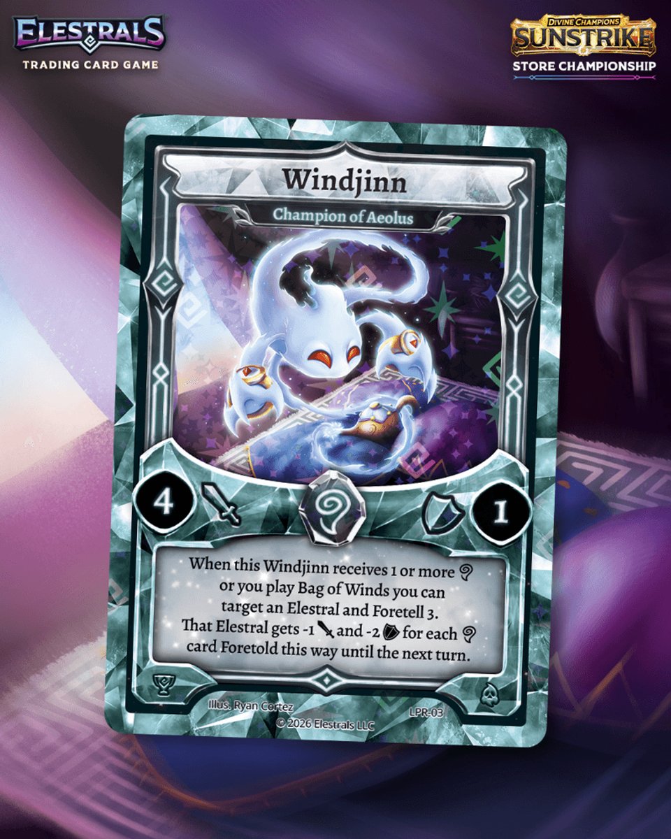 Elestrals's tweet photo. Sunstrike Store Championship events kick off this Friday! ☀️⚡
Players can earn exclusive promo cards and Qualifier Points for the 2027 World Championships for participating! 🏆

Find your local event via the Elestrals PlayNetwork! 🙌

#ElestralsTCG #PlayElestrals #RoadToWorlds2027