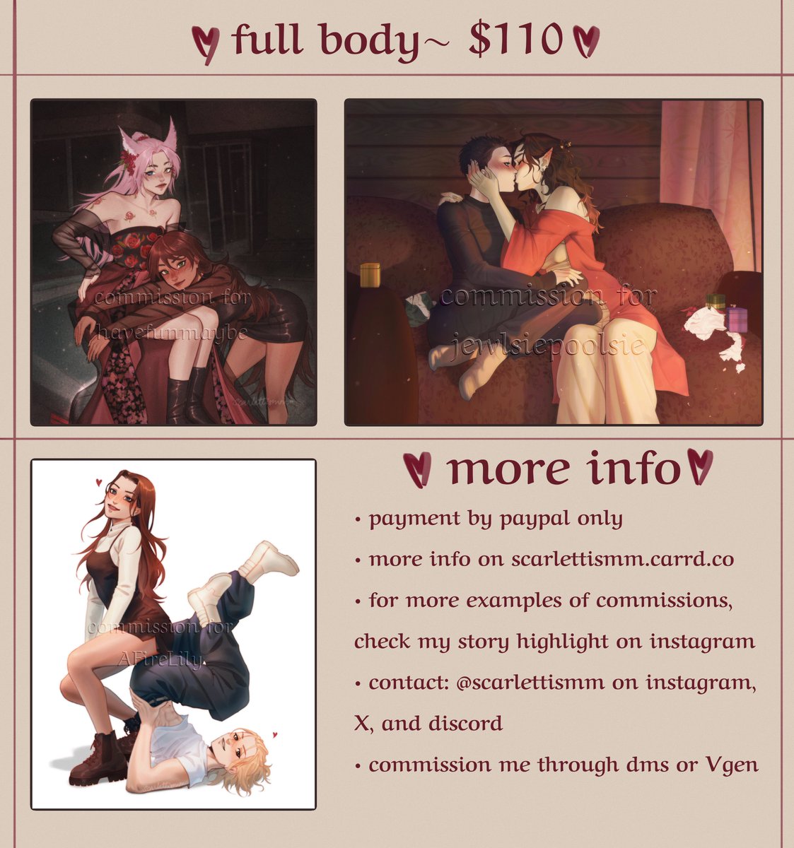 scarlettismm's tweet photo. hi! commissions are now open, and i am now on vgen as well! my links are:
https://t.co/VgbmlUqcts
https://t.co/WGlwB0qjlQ
#vgen #vgencommissions https://t.co/2YHE0HeKn1
