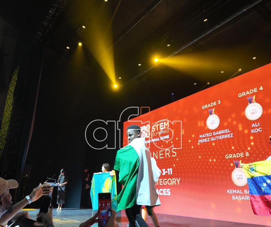 AfiaTvOfficial's tweet photo. History has been made!

 Onyedikachi Egejurum has won the Overall Best Gold Medal in the Primary Mathematics Category globally at the International STEM Olympiad in Rome! https://t.co/Zz2rGDaK9d