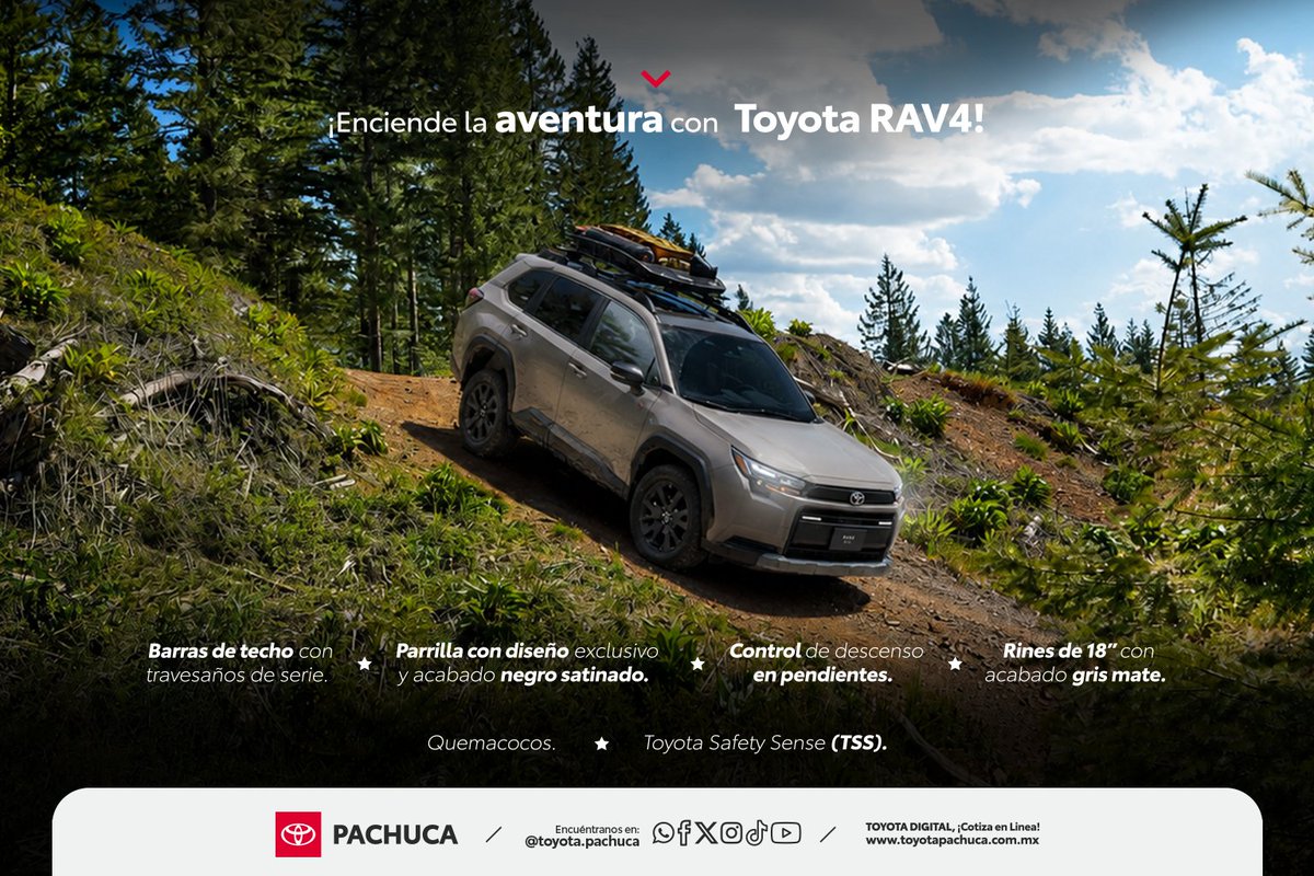 toyotapch's tweet photo. ¡Activa todo tu potencial con #RAV4! ¿Cuál será la ruta para el día de hoy?

Conoce más de RAV4 en: https://t.co/zwoBV1cFX1 https://t.co/MheEf8Un5Y